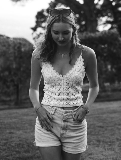 Wide-Leg Shorts - woman wearing shorts
